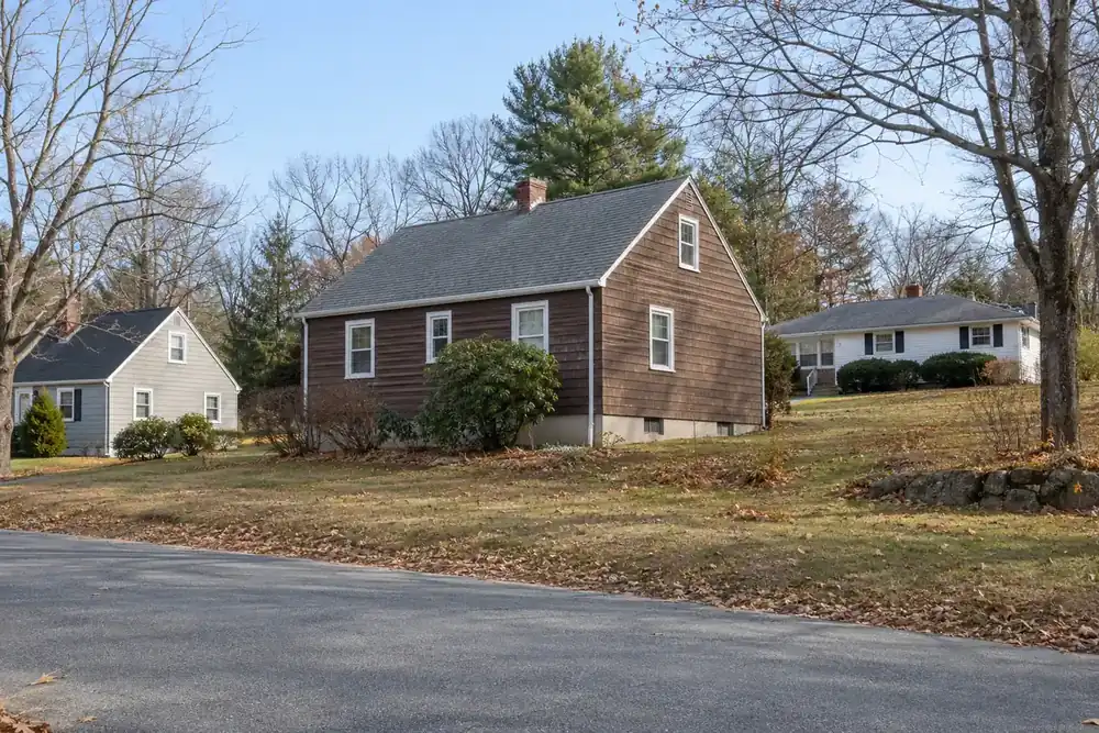 Illustration of a typical residential street in the Leicester, MA area